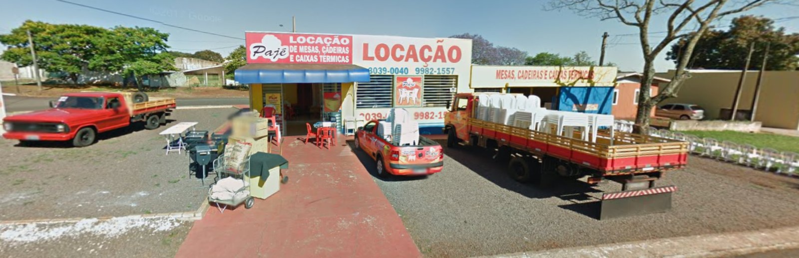 Fachada da loja Pajé Locações
